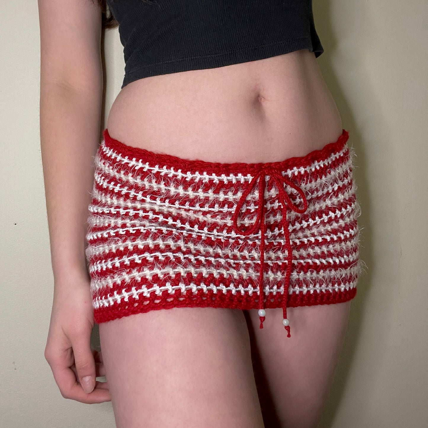 Cherry Cream Mini Skirt