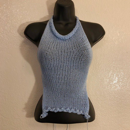 Baby Blue Knit Top